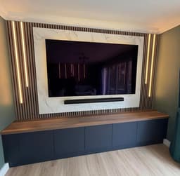 Porcelain slab feature walls